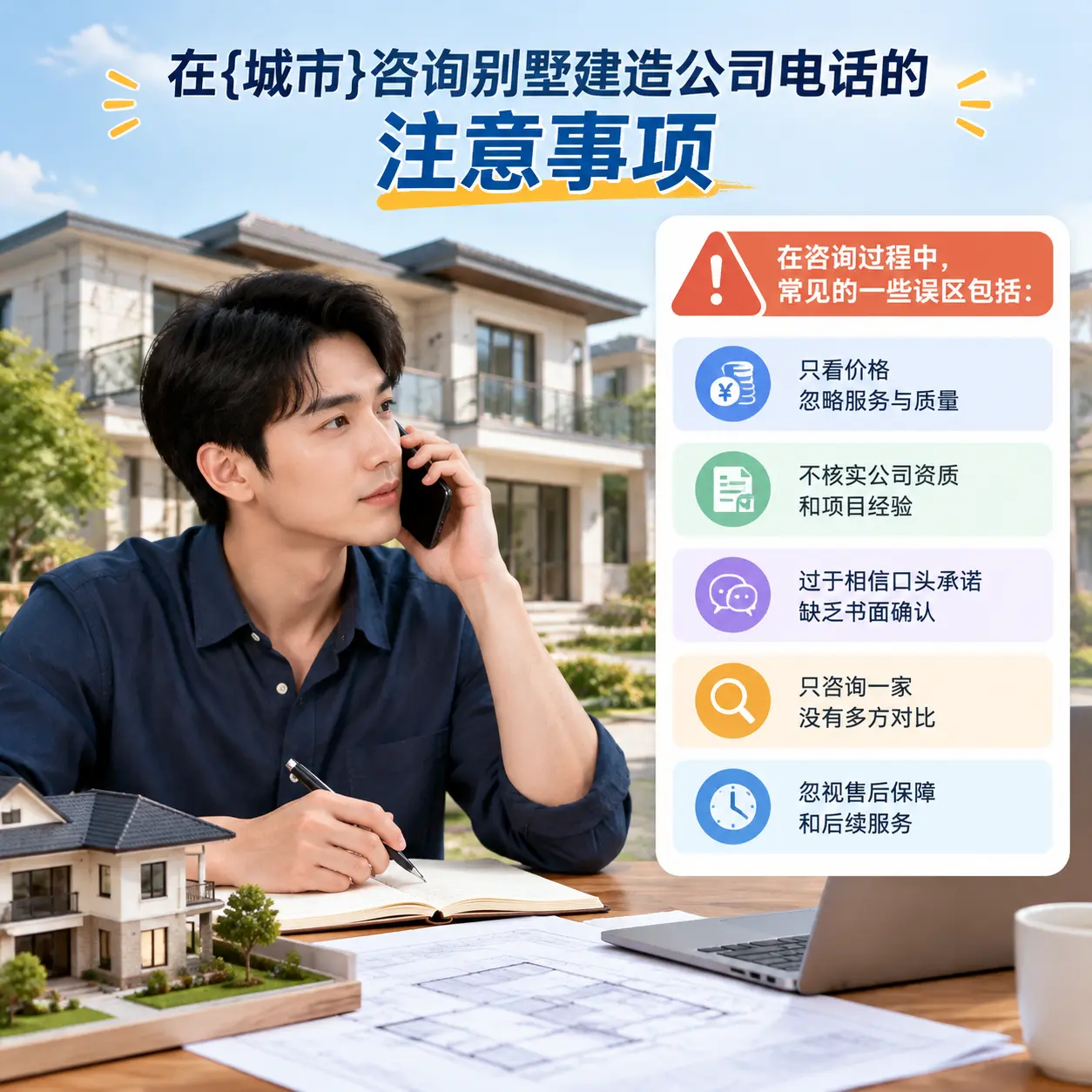 在贵定咨询别墅建造公司电话的注意事项