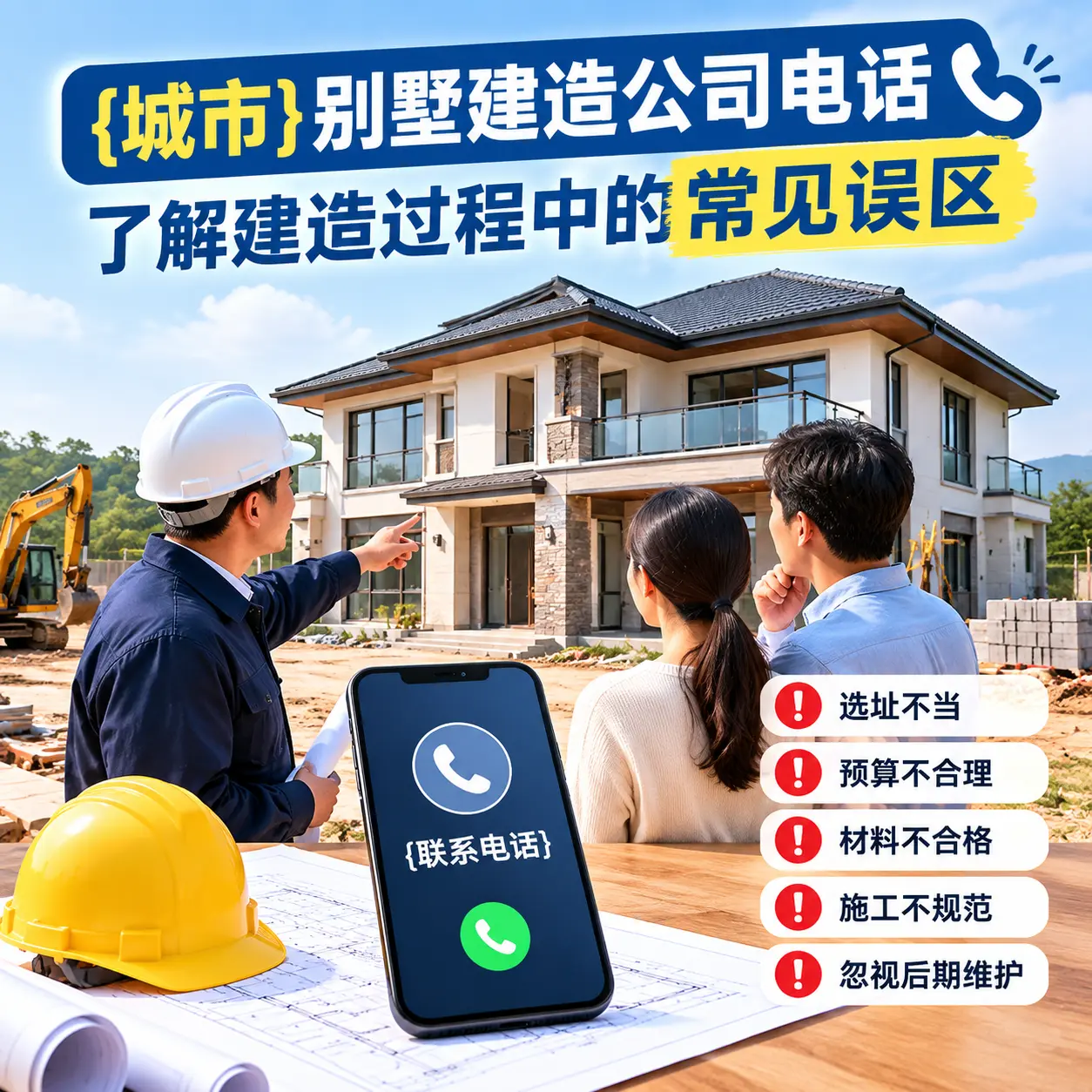 贵定别墅建造公司电话，了解建造过程中的常见误区